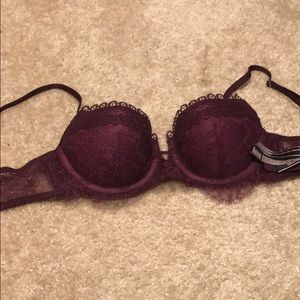 Victoria’s Secret maroon colored lace bra